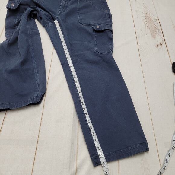 Duluth Trading curvesetter waistband utility carpenter work pants blue short - Picture 3 of 7